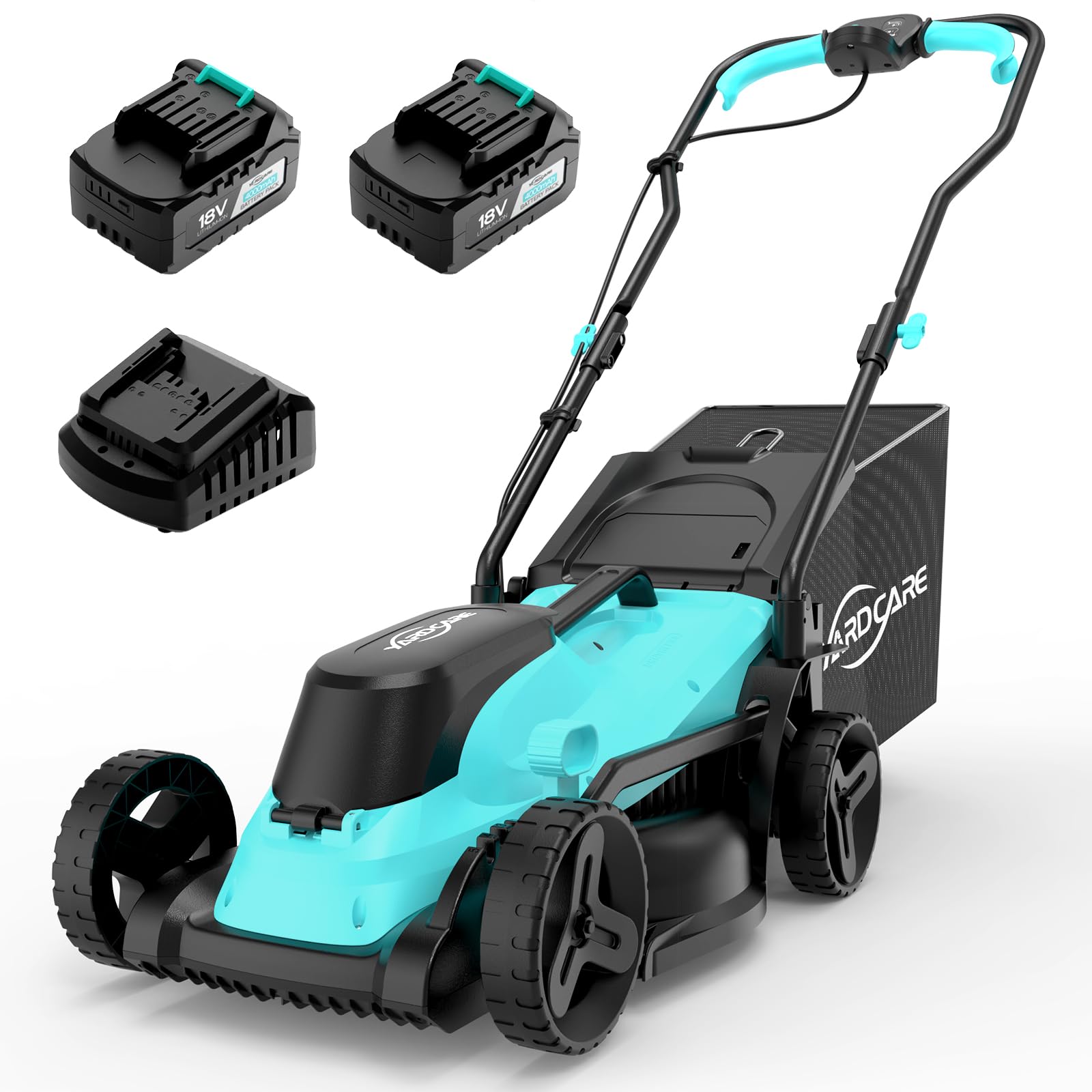 Photo 1 of (2025 New) YARDCARE 36V Brushless Cordless Lawn Mower with 2X4.0Ah Batteries, LED Display Screen, Electric Lawnmower with 5-Position Height Adjustment, 8 Gallon Grass Bag, Charger
