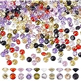 PH PandaHall 800PCS 10 Colors Cubic Zirconia Stones Pointed Back CZ Stone Diamond Shape Shiny Stones Round Beads Brilliant Loose Synthetic Gemstones for Jewelry Making Nail Arts Decoration 2mm