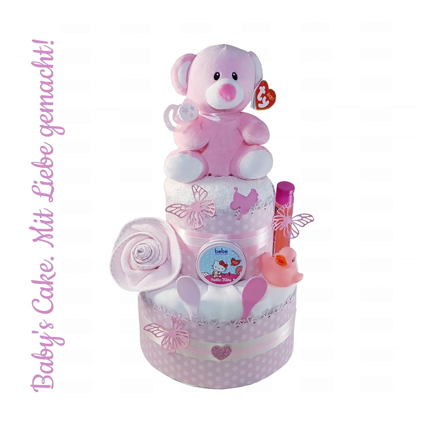 Baby Girl Nappy Cake Girl Gift For Birth Christening Baby Shower