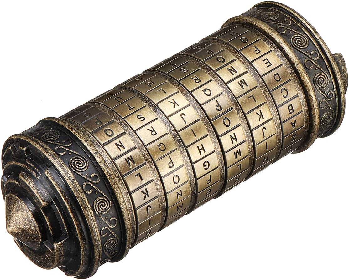 The Da Vinci Code Lock, Fonture Alphabet Lock Cryptex Die Cast Secret Stuff Collection Toys Gifts Code Lock