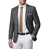 MY'S Men's Slim Fit Blazer, Two Button Casual Lightweight Jacket, Sport Coat for Daily