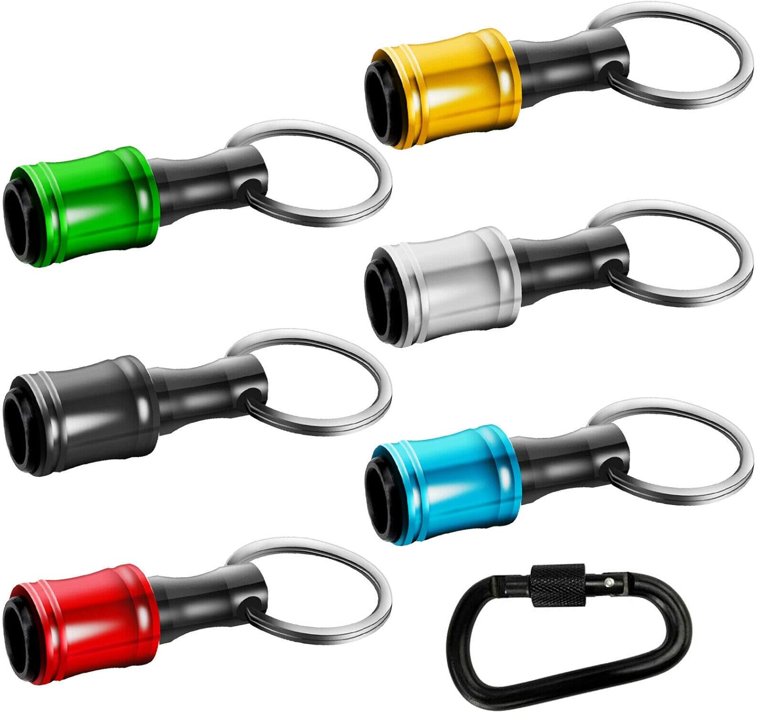 6/12x Keychain Screwdriver Drill Bits Holder Set Quick Release 1/4inch