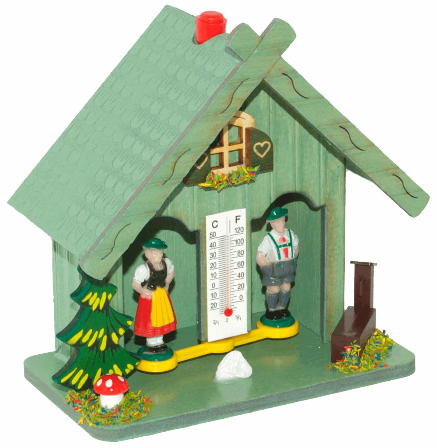 Trenkle German Black Forest weather house green TU 894 gruen