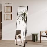 Beauty4U Full Length Mirror 140x40cm Black Aluminum Frame Free Standing view 9