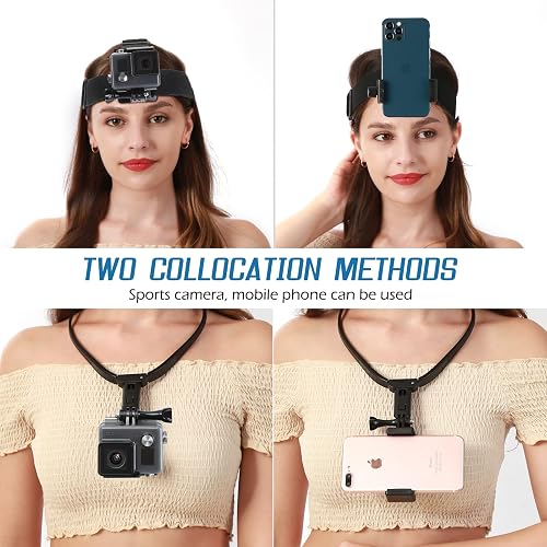 Support Tour De Cou Pour Téléphone Et Caméra D'action - Pivot 180°, Libération Rapide - Silicone Confortable - Pour Vlog, Sport - 5
