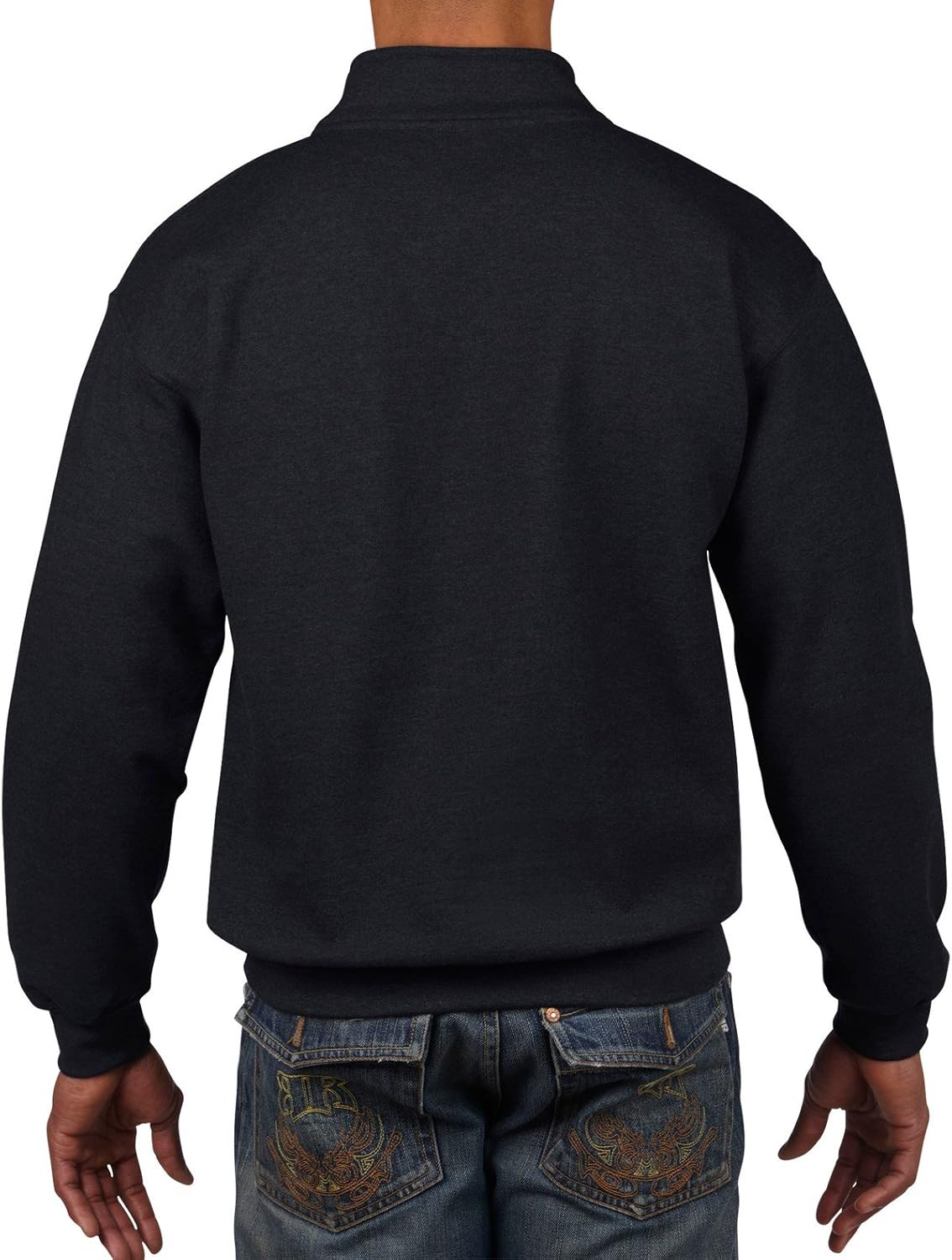 Gildan Men's Fleece Quarter-Zip Cadet Collar Sweatshirt at  Men’s Clothing store