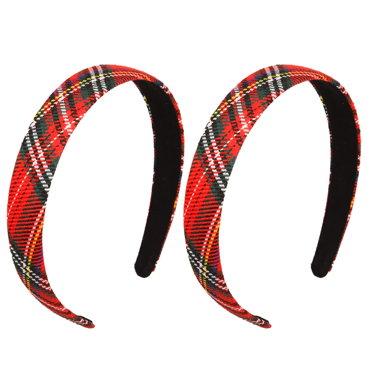AOVNA 2 Pack Tartan Headband Alice Hair Band Women Girls Accessories