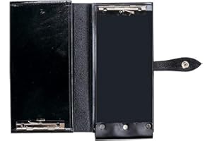 Aker Leather 581 Double Citation Book, Black, Plain