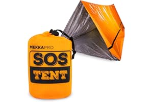 MEKKAPRO Emergency Tent Shelter - Survival Tent - 2 Person Emergency Shelter - Resistant and Ultra Lightweight Life Tent - Water and Windproof Tube Tent for Camping, Hiking and Outdoor Activities