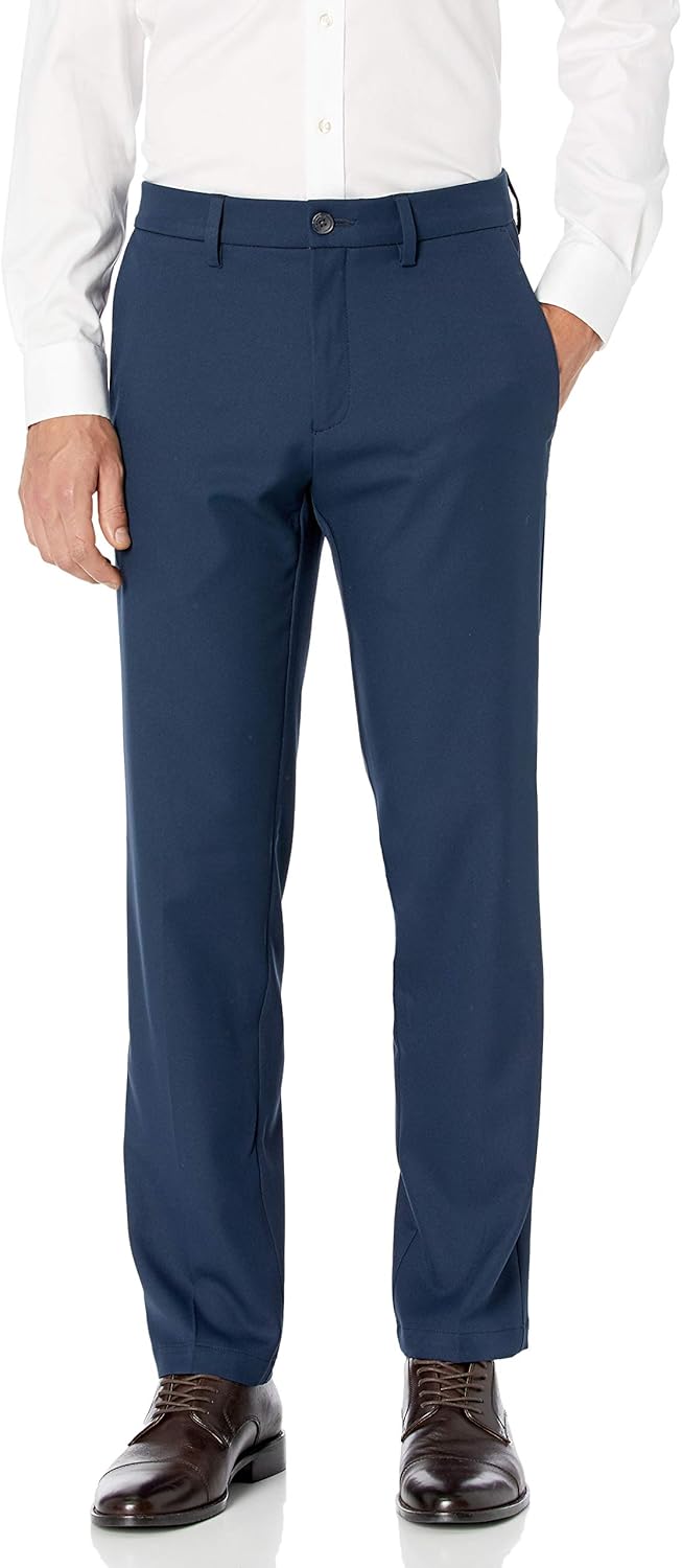 Haggar Men's Cool 18 Pro Straight Fit Flat Front Pant at  Men’s Clothing store