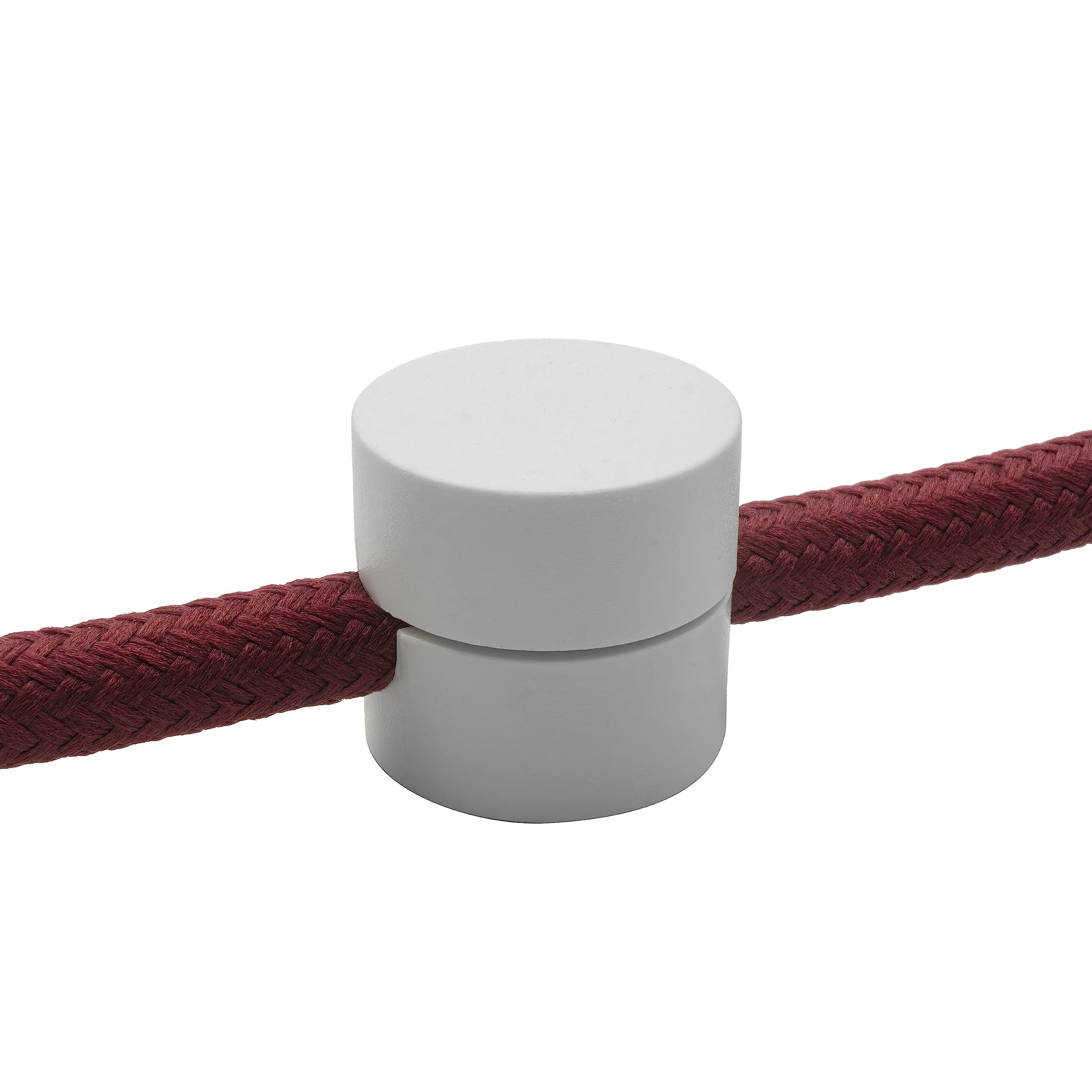 Amarcords - 10 ceiling or wall decentralizers for lamps and suspensions. Cable gland wall hook with visible cable adjustment - WHITE color electric cable decentralizer