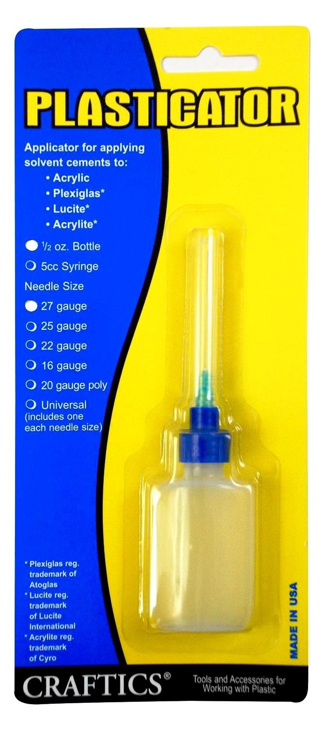 1/2oz Bottle Plasticator, Applicator for Solvent Cements, Glues, and Adhesives for