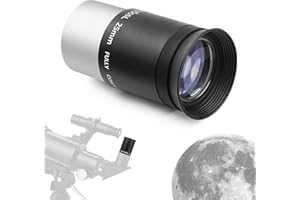 Astromania 1.25" 25mm Plossl Telescope Eyepiece - 4-Element Plossl Design - Threaded for Standard 1.25inch Astronomy Filters