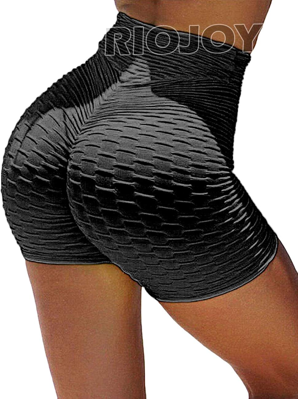 RIOJOY Ruched Booty Shorts for Women Scrunch Butt Push Up Gym Pole Dancing Shorts