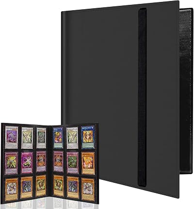 WAIZHIUA 9-Pocket Card Binder 540 Pockets PU Leather 30 Sheet Album
