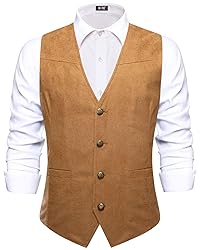 Hi-Tie Men's Suit Vest Tailored Collar Single