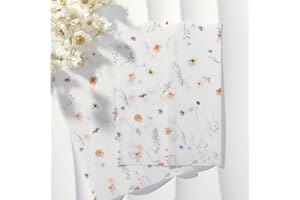 UNIQOOO 50 Pack Garden Flower Pre-Folded Vellum Jackets for 5x7 Invitations, 115GSM Semi-Transparent Vellum Paper, for Wedding Invitation Accessories