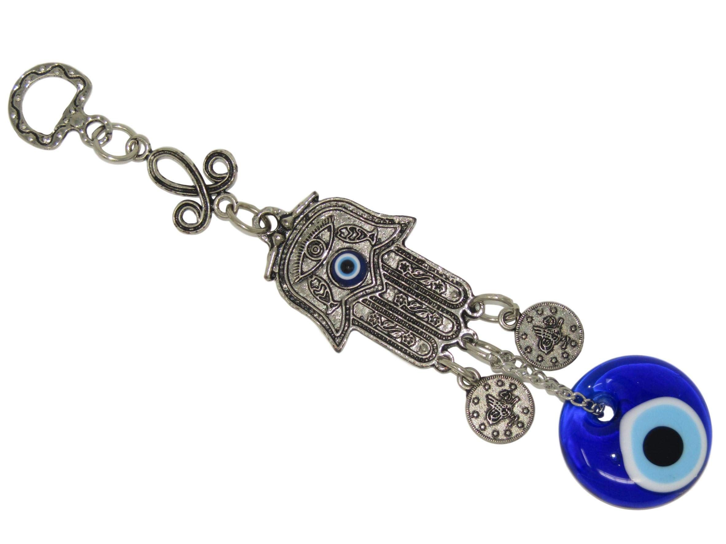 Jeannieparnell 183-3cm Lucky Evil Eye, Hamsa Hand Wall Hanging Gift for Protection & Good Luck