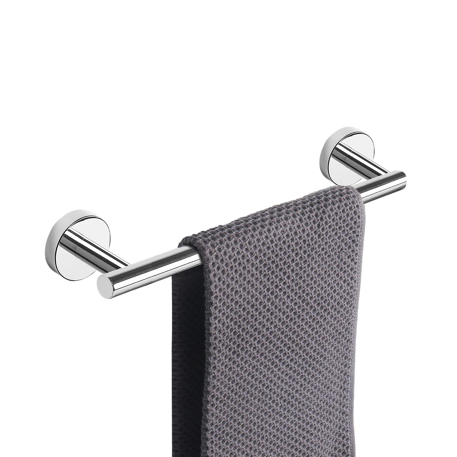 NearMoon Bathroom Towel Bar, Bath Accessories Thicken Stainless Steel Shower Towel Rail Rack for Bathroom, Towel Holder Wall Mounted (Chrome Finish, 12 Inch)