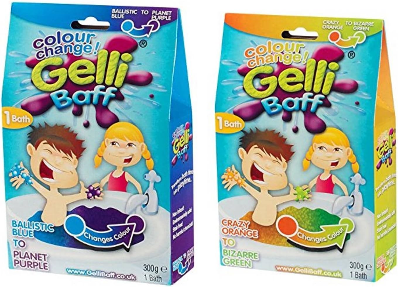 Set of 2 Gelli Baff - Bath Slime - Color Changing