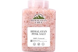 Himalayan Chef Pink Himalayan Salt Coarse Grain, Plastic Jar - 5 lbs. For Refill Grinders
