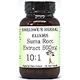 Barlowe's Herbal Elixirs Suma Root Extract Supplement | Pfaffia Paniculata | 10:1 Concentrated Extract | 500mg Per Capsule | 60 Vegan Capsules | Stearate-Free, Glass Bottled, Additive-Free