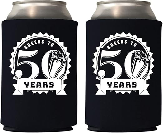 Amazon Com Veracco Cheers To 50 Years Can Coolie Holder 50th
