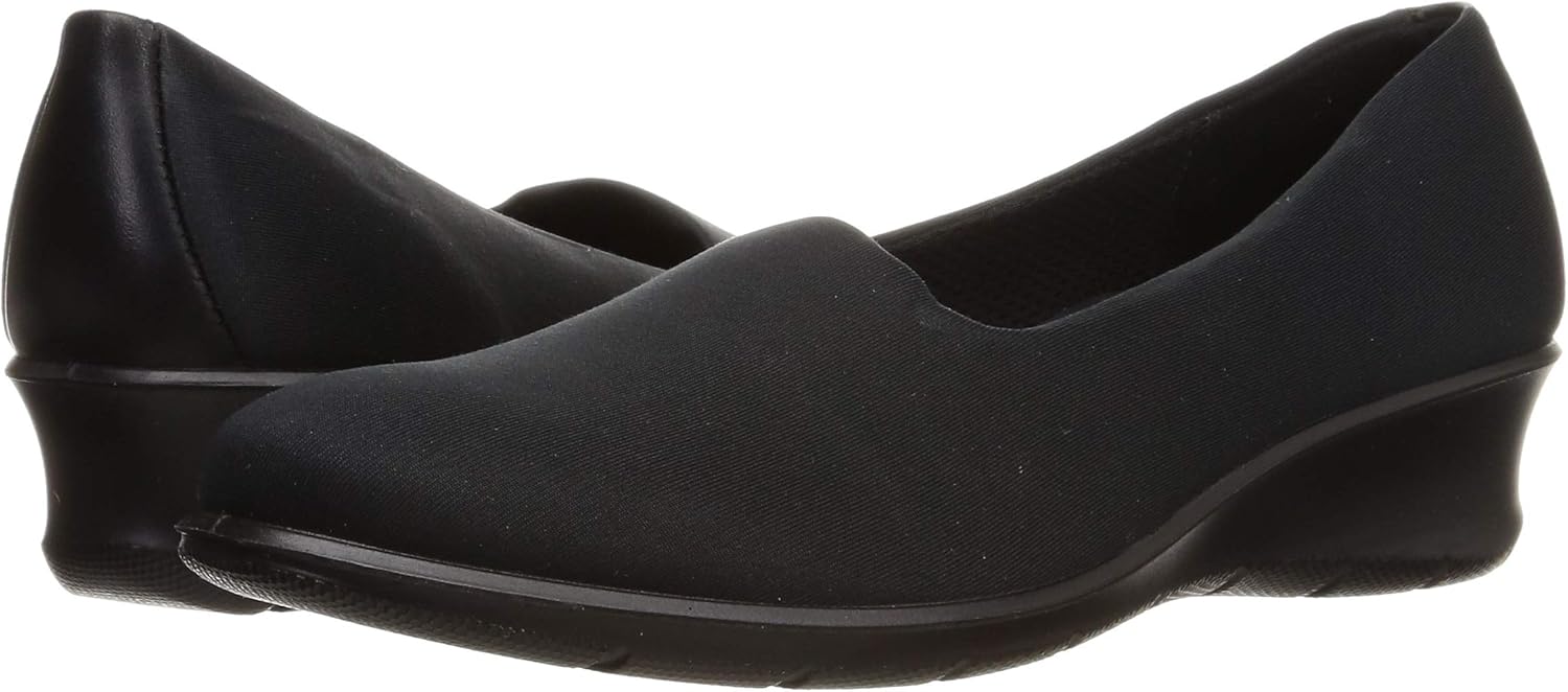 ECCO womens Finola Stretch Slip on Loafer Flat, Black, 9-9.5 US: Shoes