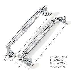 khtumeware 5 Pack 6 Inch(152mm) Polished Chrome