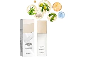 Melya Fond de Teint 50 Ans et Plus - Hydrating Foundation for Mature Skin, Dewy Finish Buildable Medium Coverage, Moisturizin