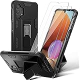 HATOSHI Samsung Galaxy A32 5G Case with Tempered Glass Screen Protector 2 Pack, [Military-Grade Shockproof] Full-Body Protect