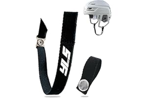 YourLastStrap Hockey Helmet Chin Strap with Stainless Steel Snaps | Ice Hockey Chin Strap Replacement Parts | Loop Repair Kit