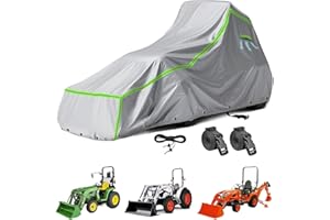 Tractor Cover for John Deere, Kubota, and New Holland - 600D Oxford Fabric for Snow, Rain, and Dust Protection - Heavy Duty T