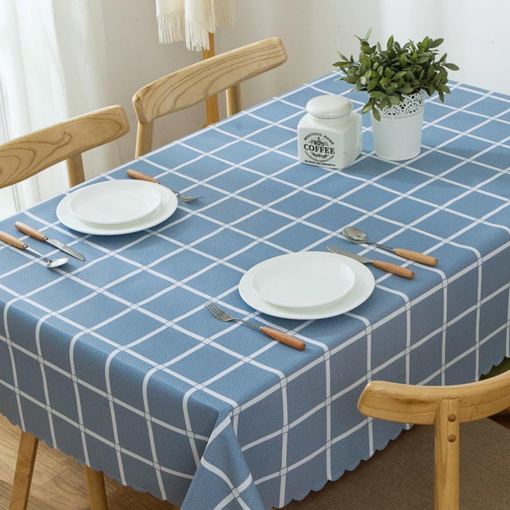 HYLZD Tablecloths for rectangle tables Kitchen table cloth Pvc tablecloth Washable tablecloths Nordic style -A 140x200cm(55x79inch)