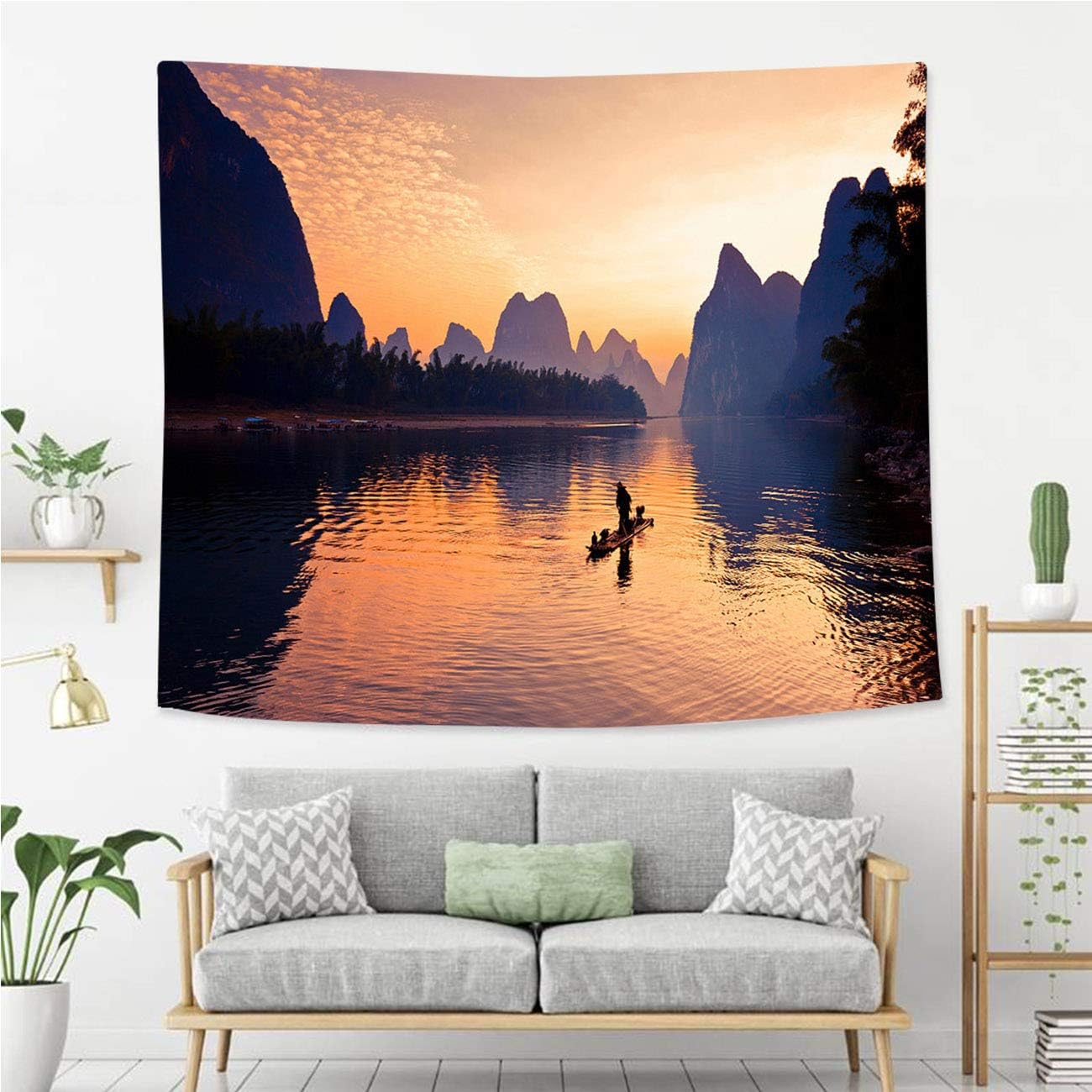 RLDRESS Fishing Tapestry,Creative Tapestry Wall Hanging