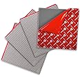 Creative QT MakerBase, Grey, 4 Pack, 10”x10” Peel-and-Stick Toy Building Blocks Stackable Baseplates, Bases for Play Tables, Walls, and More, Compatible with All Major Brick Brands