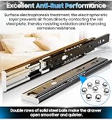 YENUO Soft Close Drawer Runners Full Extension 300-600mm 45kg Pair view 8