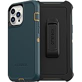 OtterBox iPhone 13 Pro Max & iPhone 12 Pro Max Defender Series Case - Hunter Green, Rugged & Durable, with Port Protection, Includes Holster Clip Kickstand