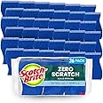 Scotch-Brite Zero Scratch Scrub Sponge, 36 Kitchen Sponges for Cleaning Around the Home, Bathroom & More, Effective + Gentle Dish Scrubber, Best for Nonstick Pots and Pans, Safe on Most Surfaces