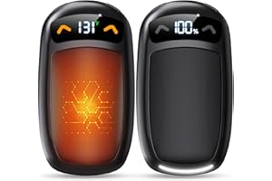KYEKIO Rechargeable Hand Warmer 2Pack, AI Chips Electric Hand Warmers with LED Display, 3 Temps Portable Magnetic Handwarmers, Pocket-Sized Electronic Hand Warmers for Man, Women, Camping, Hunting, Christmas
