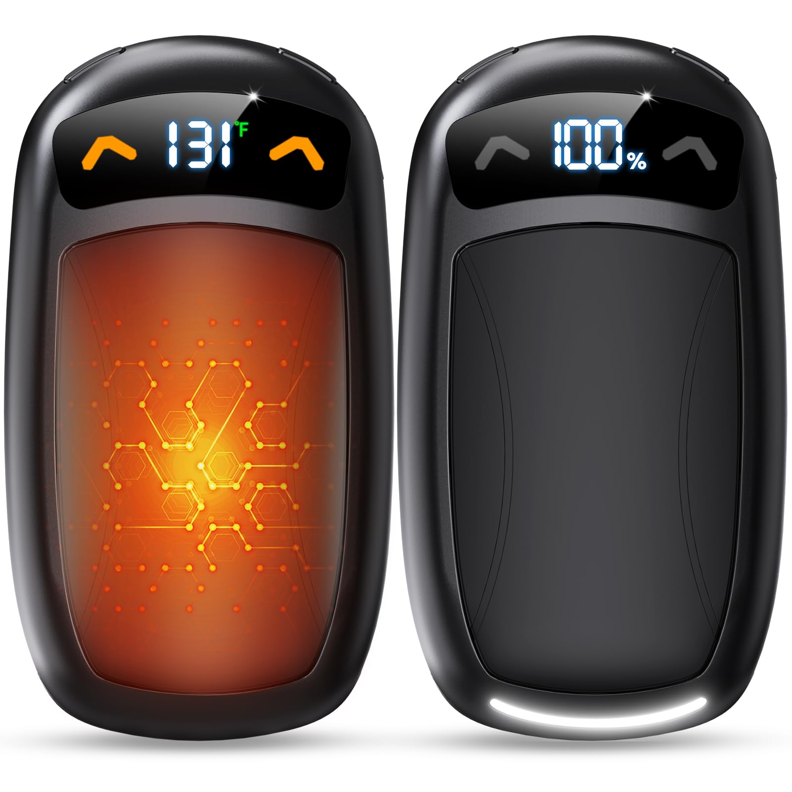 Photo 1 of Rechargeable Hand Warmer 2Pack, AI Chips Electric Hand Warmers with LED Display, 3 Temps Portable Magnetic Handwarmers, Pocket-Sized Electronic Hand Warmers for Women, Man, Camping, Hunting, Christmas