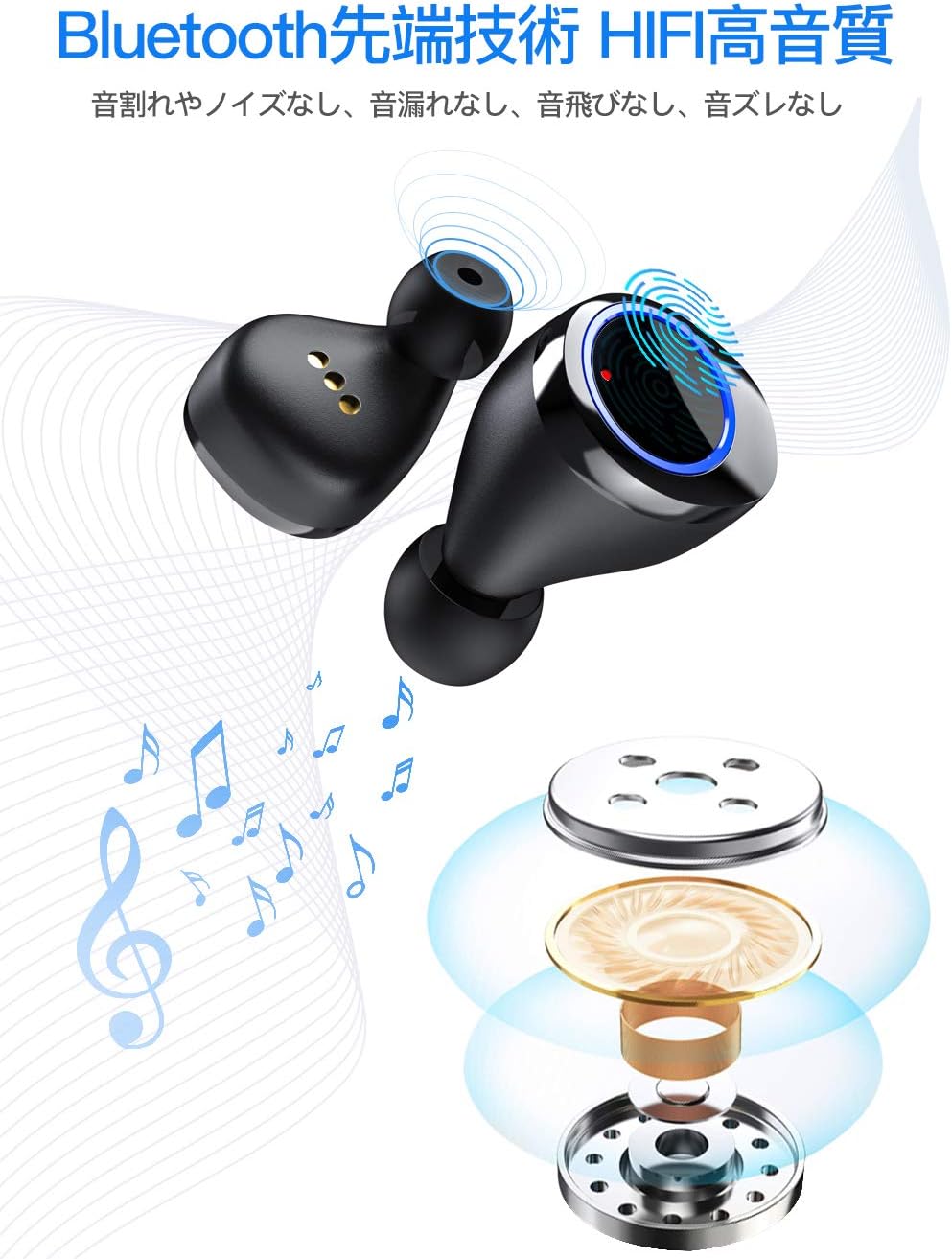 Amazon Co Jp Bluetooth イヤホン 140時間連続駆 ワイヤレス イヤホン 3dステレオサウンド c対応 4000mah充電ケース付き 電池残量表示 動 Bluetooth 5 0 Edr搭載 自動ペアリング Siri対応 Ipx7完全防水 家電 カメラ