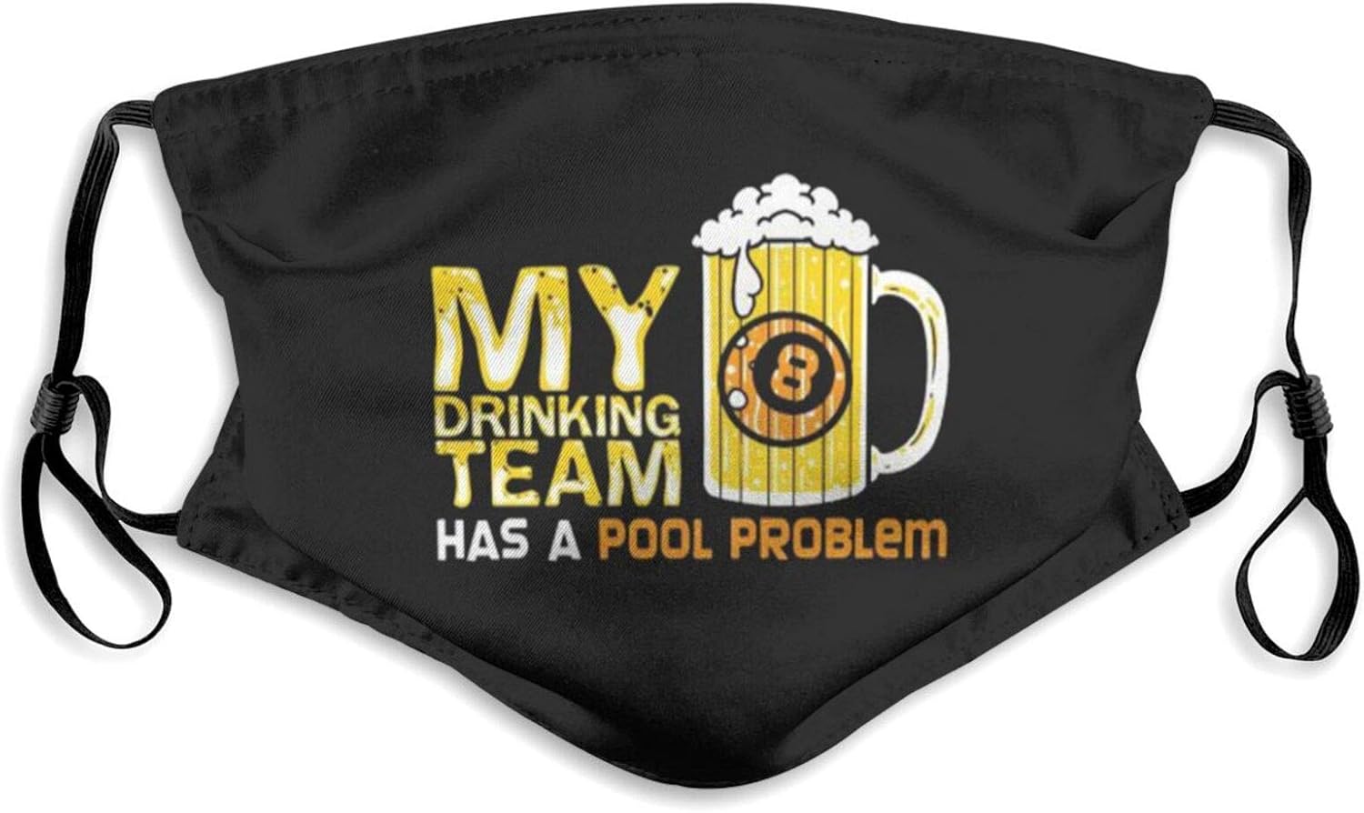 Adult Reusable Face Mask Pool Billiards My Drinking Team