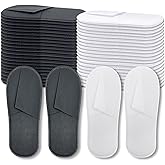 Gereedschap 20 Pairs Disposable Slippers Bulk – 10 White & 10 Gray Disposable Slipper for Guests, Hotel Spa Guest Slippers Closed‑Toe for Travel Home