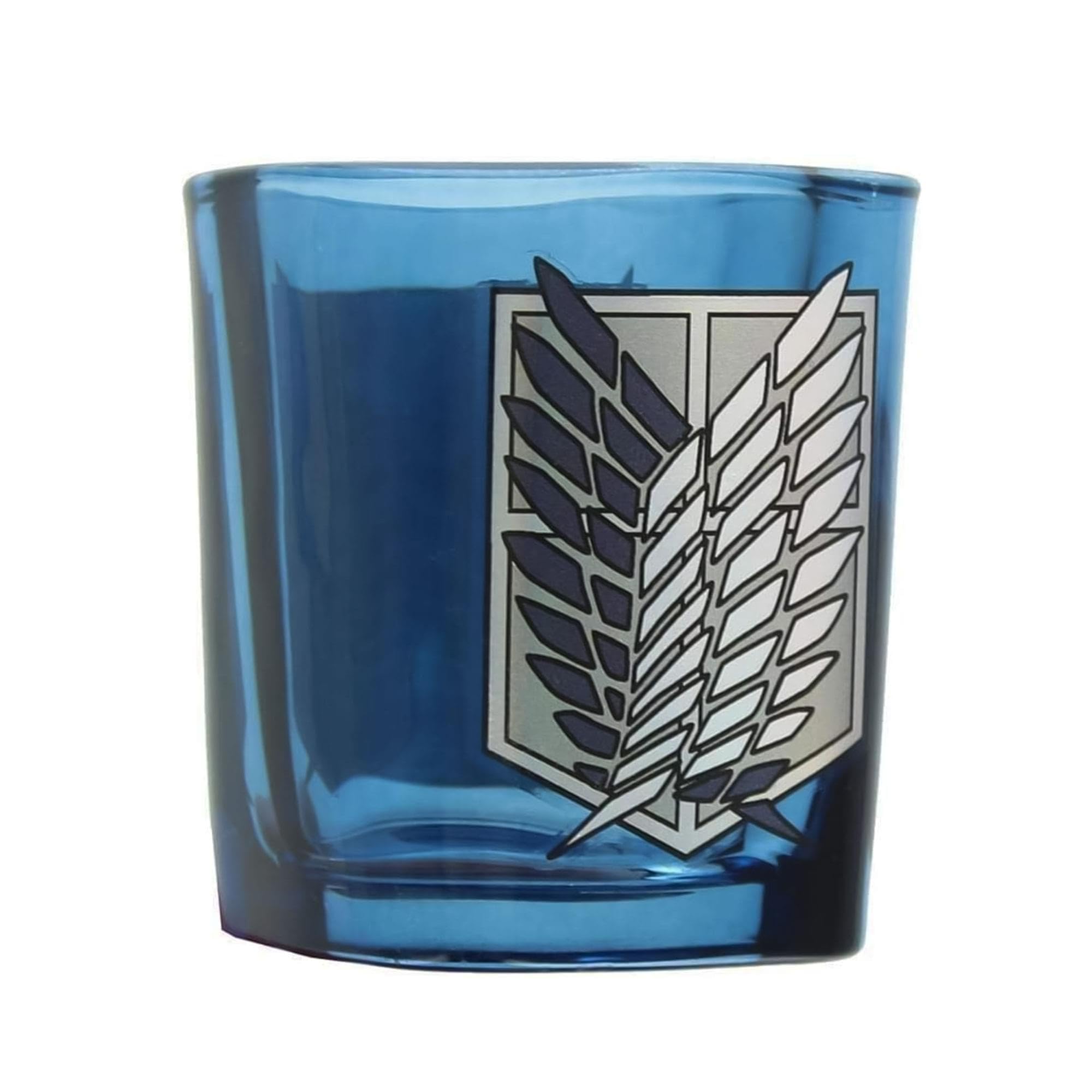 Just Funky Attack on Titan Survey Corps Logo 1.5oz Blue Square Shot Glass