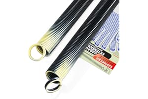 KaiMinDogz Pair of 100lb. Heavy Duty Garage Door Extension Springs Stretch Springs, 25" Long,Double Loop Ends, High Precision Electrophoresis Black Coated, MIN 16,000 Cycles, for 7ft High Garage Doors