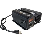 PowerMax PMBC-100-SE 100 Amp Automotive Battery Charger &amp; 12V Power Supply | 100A Output, Adjustable 13&ndash;16V, LCD Display &amp; 15ft 4 AWG Cables for Programming, ADAS and Diagnostics