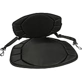 Pelican Boats - Sit-on-top Kayak or SUP Seat &ndash; PS0480-3 - Universal Fit Water Repellent Cushion with Back Support, Black