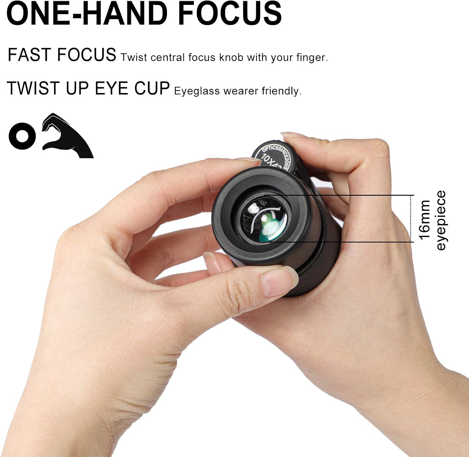 Monocular Telescope for Adults, H 10X 42 High Power Pocket Monocular Starscope, Handheld Telescope with Mobile Phone Adapter and Tripod, Fit for Hiking Hunting Bird Watching Camping - Image 5