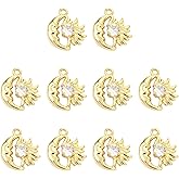 COGCHARGER Sun Charms for Jewelry Making Brass Celestial Pendants with Charms for DIY Bracelet Necklace Accessories
